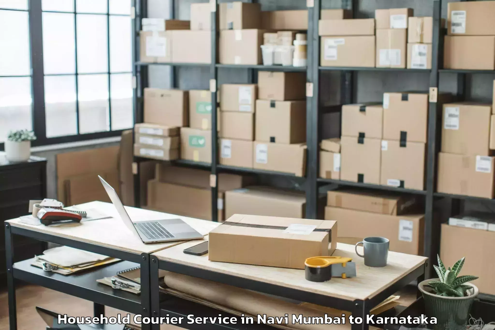 Top Navi Mumbai to Gubbi Household Courier Available